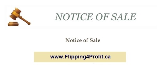 Notice of sale